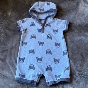Just One You by Carter’s Hooded Romper Puppy Dog Print